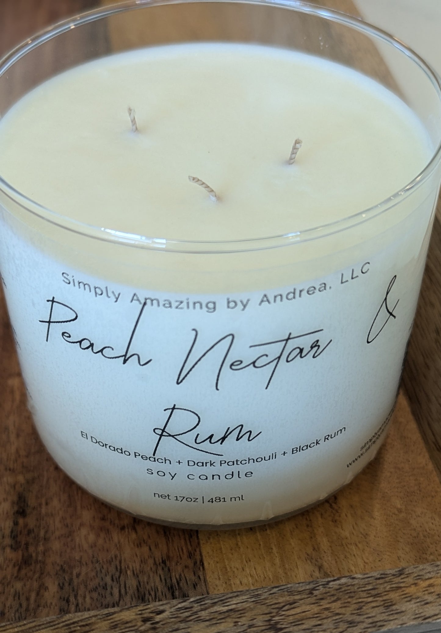 Peach Nectar & Rum Soy Candle Large