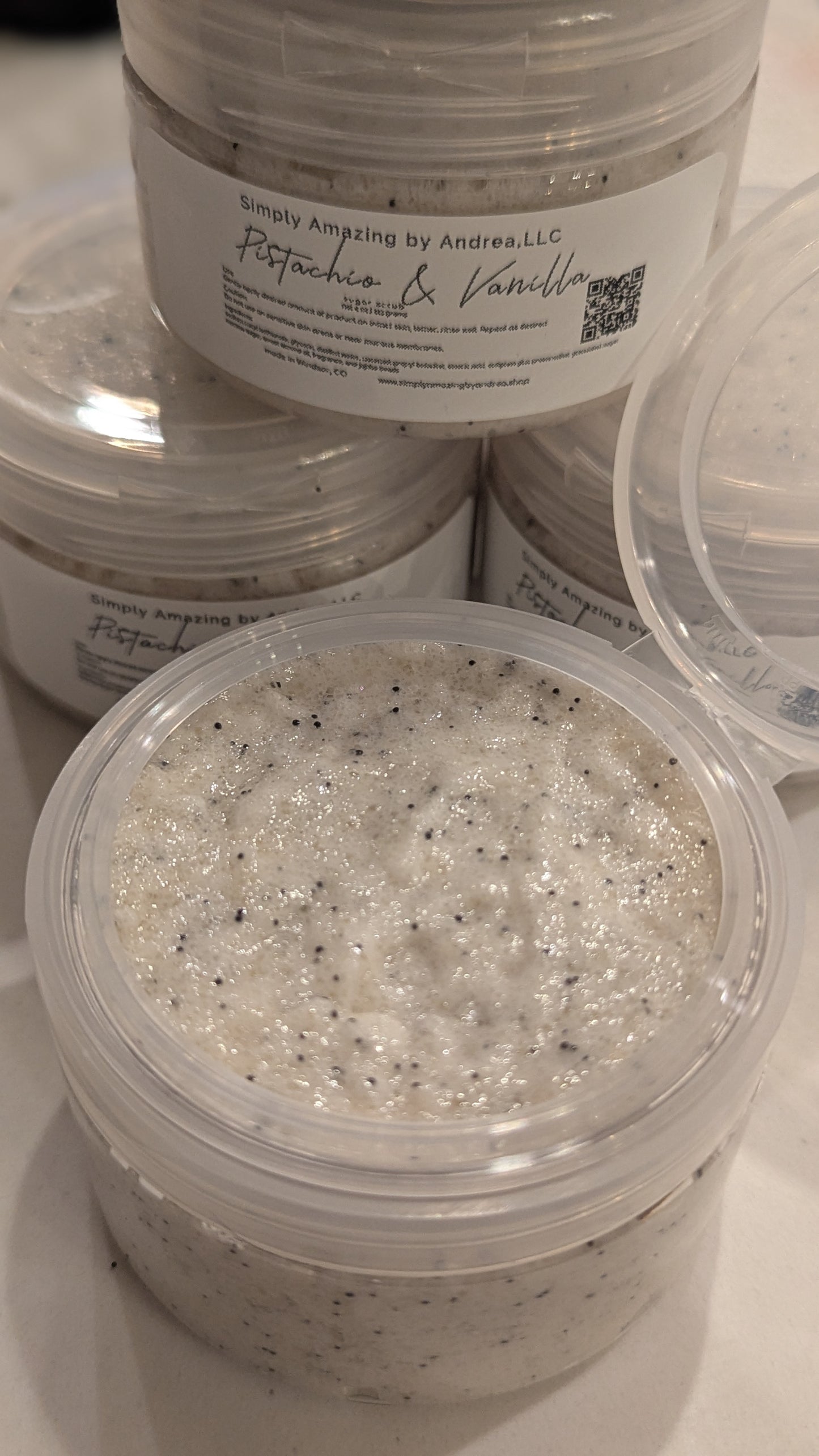 Pistachio and Vanilla Sugar Scrub (large)