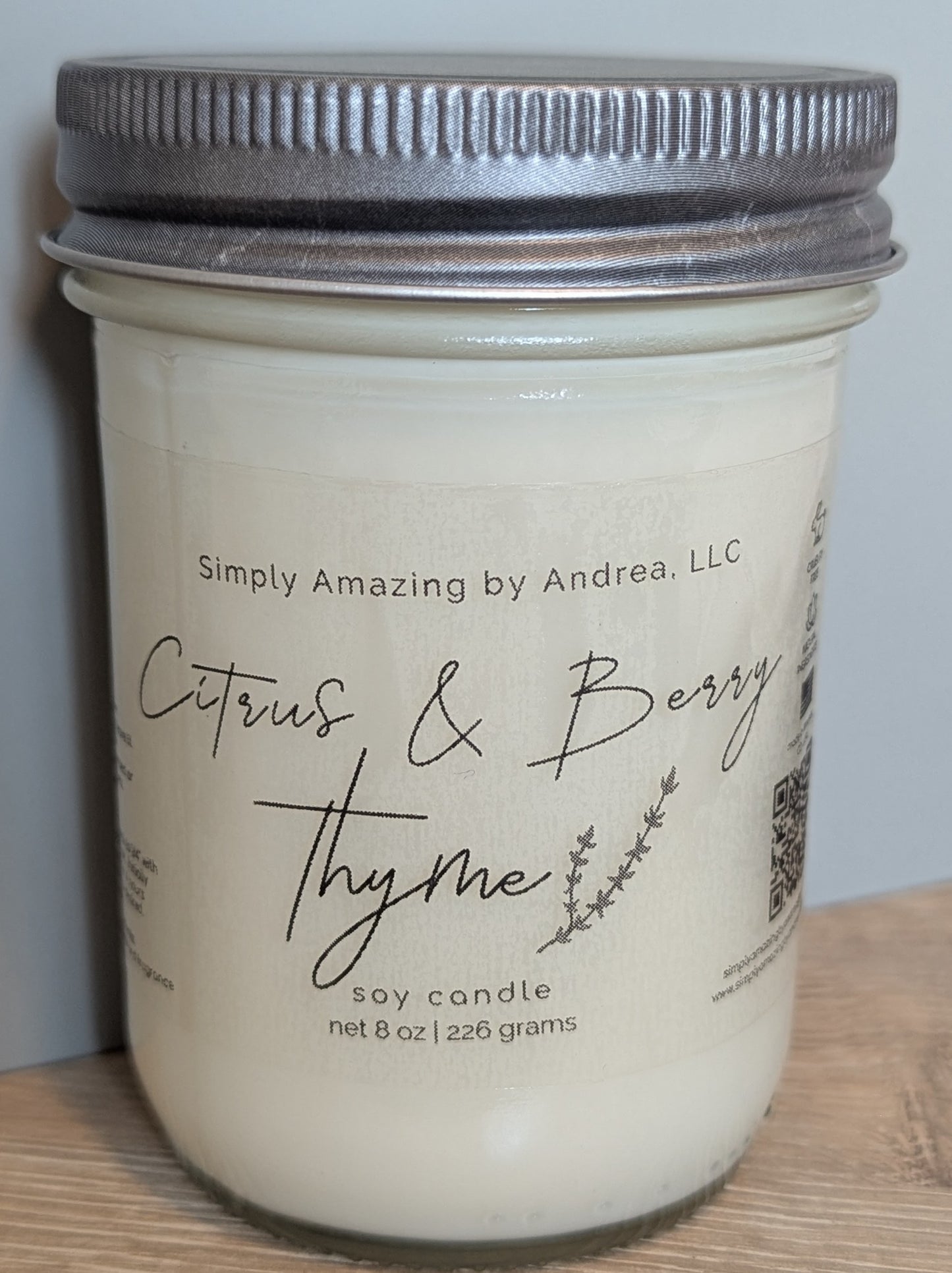 Citrus & Berry Thyme Soy Candle